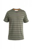 Mens Wave SS Tee Stripe, Loden/Lichen/Snow