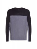 Mens Merino 125 Cool-Lite Sphere LS Tee Colour Block, GR/HTHR/Black/CB